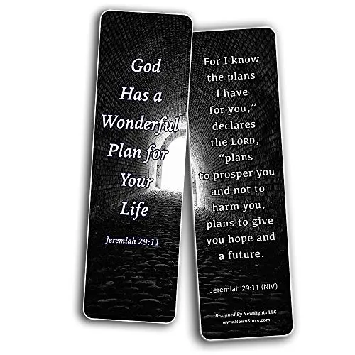 Scriptures Bookmarks - Bible Verses about Strength (60 Pack) - Perfect Gift away for Sunday School and Ministries - Christian Stocking Stuffers Birthday Assorted Bulk Pack
