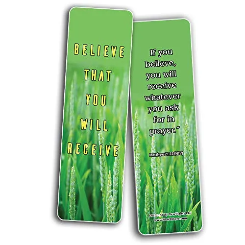 Secret To Powerful Prayer Memory Verses Bookmarks (30-Pack) - Handy Reminder About Powerful Prayer