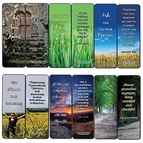 Secret To Powerful Prayer Memory Verses Bookmarks (30-Pack) - Handy Reminder About Powerful Prayer