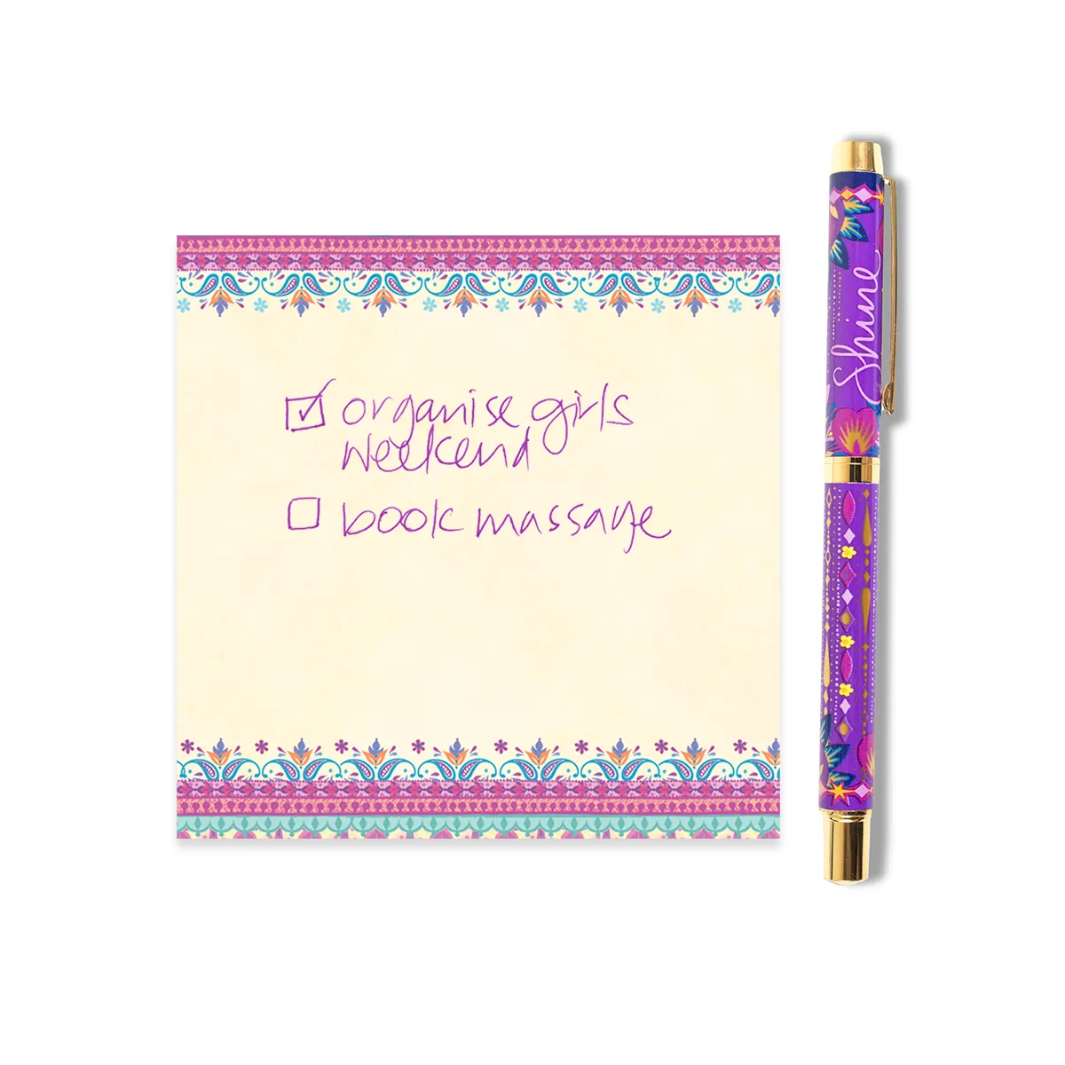 Shine Rollerball Pen - Purple Ink