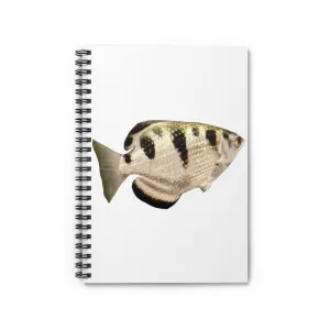 Silver and Black Fish Spiral Notebook - Ruled Line