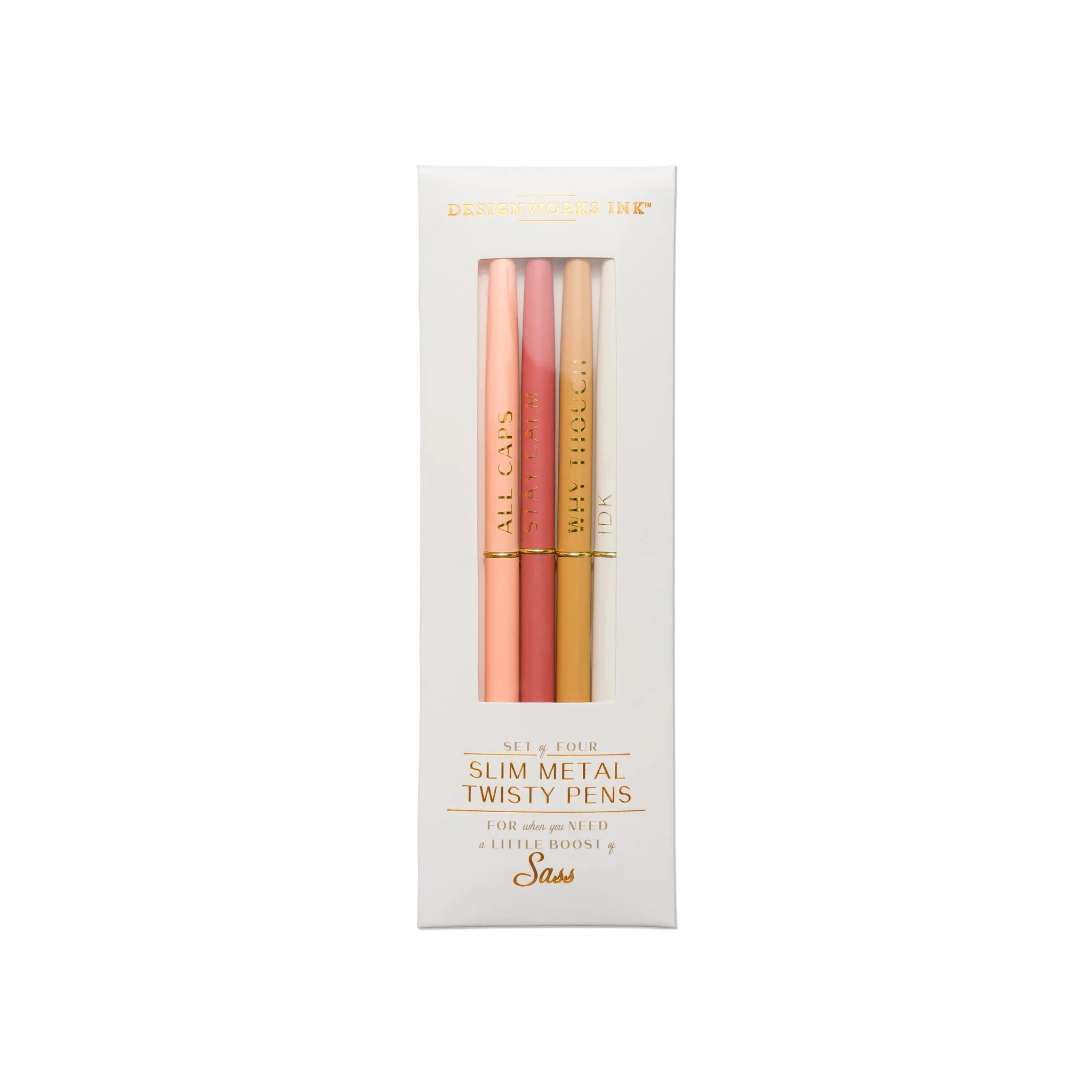Slim Metal Twisty Pens - Sass Set