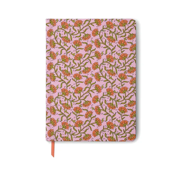 Soft Touch Jumbo Journal - Pink Vintage Floral