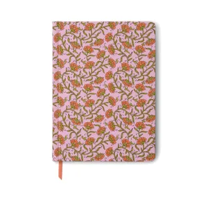 Soft Touch Jumbo Journal - Pink Vintage Floral