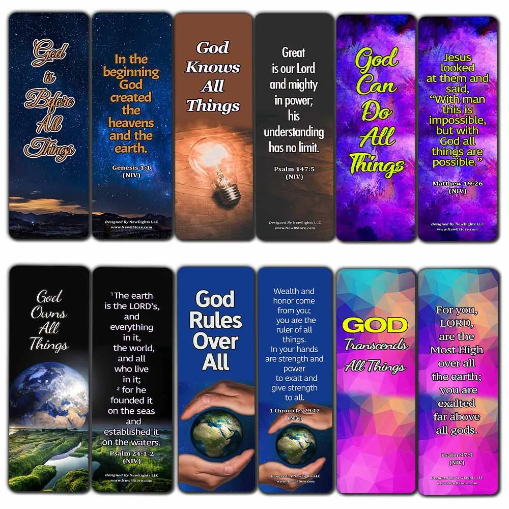 Sovereignty of God Bible Scriptures Bookmarks (30 Pack) - Handy Gospel Bible Texts About God?s Sovereignty