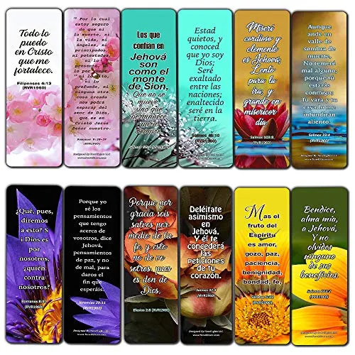 Spanish Christian Faith Scripture Bookmarks RVR1960 (30-Pack) - Variety Handy Spanish Scriptures