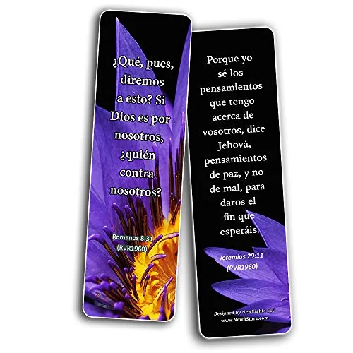 Spanish Christian Faith Scripture Bookmarks RVR1960 (30-Pack) - Variety Handy Spanish Scriptures