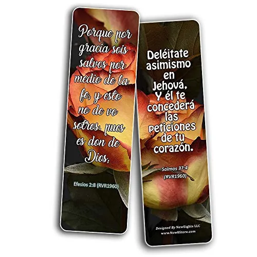Spanish Christian Faith Scripture Bookmarks RVR1960 (30-Pack) - Variety Handy Spanish Scriptures
