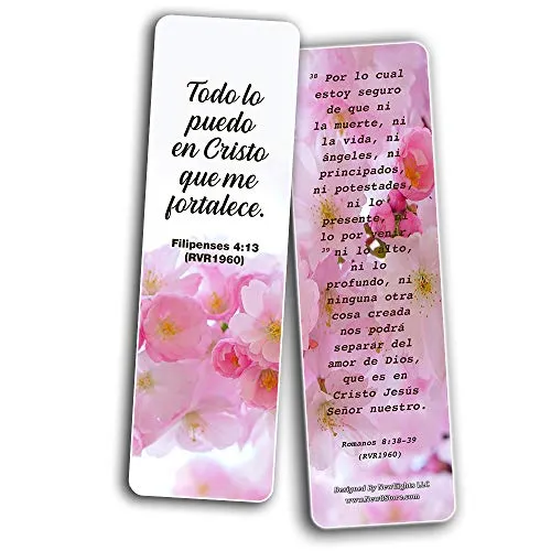 Spanish Christian Faith Scripture Bookmarks RVR1960 (30-Pack) - Variety Handy Spanish Scriptures
