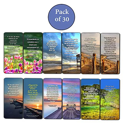 Spanish Peace Bible Verses Bookmarks (30 Pack) - Handy Spanish Bible Texts To Learn What Traits Define And Constitute Virtuous Women from the Many Lessons of the Bible