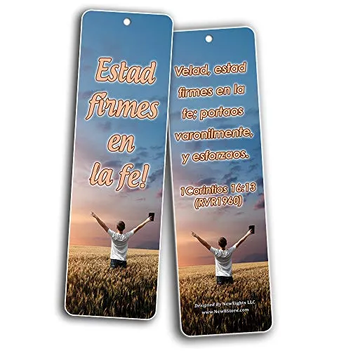 Spanish Popular Bible Verses (Be Strong & Courageous) Bookmarks (30-Pack) - Handy Compilation of Biblical Texts in Spanish Language