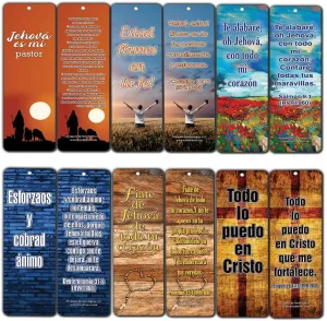 Spanish Popular Bible Verses (Be Strong & Courageous) Bookmarks (30-Pack) - Handy Compilation of Biblical Texts in Spanish Language