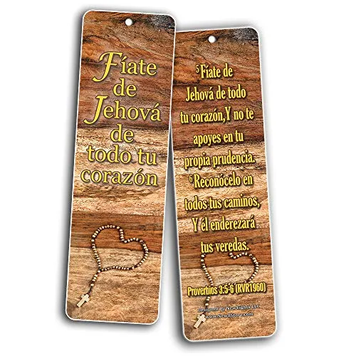 Spanish Popular Bible Verses (Be Strong & Courageous) Bookmarks (30-Pack) - Handy Compilation of Biblical Texts in Spanish Language