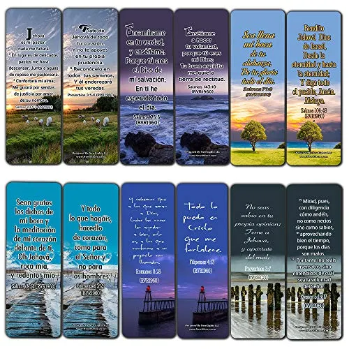 Spanish Powerful Bible Verses to Live by Bookmarks (RVR1960) (30-Pack) - Great Spanish Bible Text Compilation that is Handy and Easy To Bring Along With