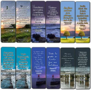 Spanish Powerful Bible Verses to Live by Bookmarks (RVR1960) (60-Pack) - Perfect Gift Idea for Friends and Loved Ones