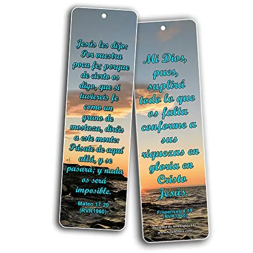 SPANISH RELIGIOUS BIBLE QUOTES BOOKMARKS FOR DOING THE IMPOSSIBLE (RVR1960) (60-Pack) - Handy Spanish Bible Verses About Doing The Impossible Collection