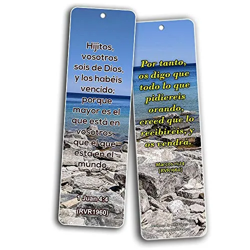 SPANISH RELIGIOUS BIBLE QUOTES BOOKMARKS FOR DOING THE IMPOSSIBLE (RVR1960) (60-Pack) - Handy Spanish Bible Verses About Doing The Impossible Collection