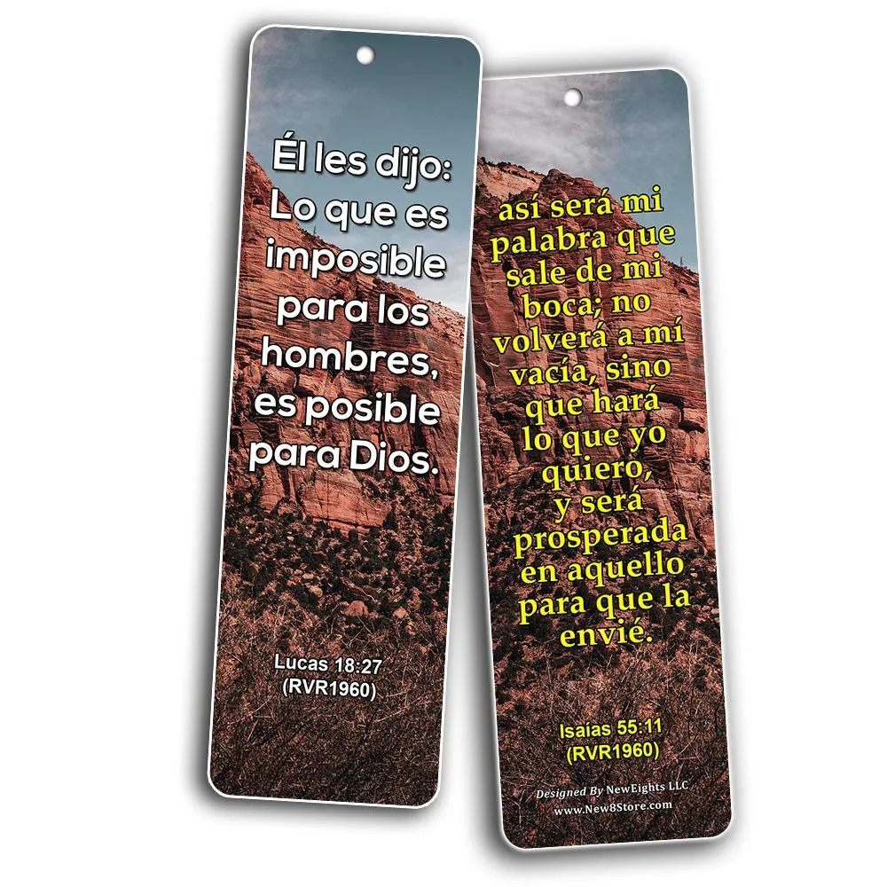 Spanish Religious Bible Quotes Bookmarks for Doing The Impossible (RVR1960)