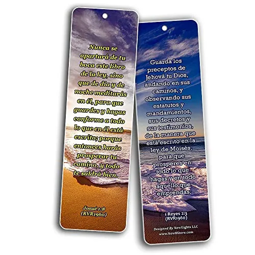Spanish Scriptures Bookmarks - Rewards for Obeying God (30-Pack) - Great Bible Text Compilation that is Handy and Easy To Bring Along With
