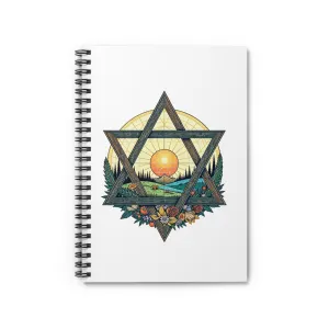 Spiral Notebook - Star of David Landscape Art Print, Ruled Line