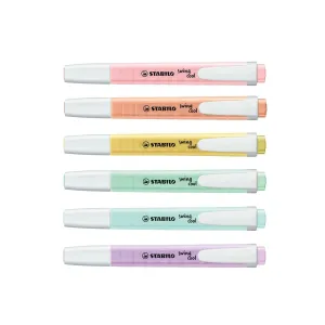 Stabilo Schwan Swing Cool Pocket Highlighter Pastel Colour - Pack of 6 Pens