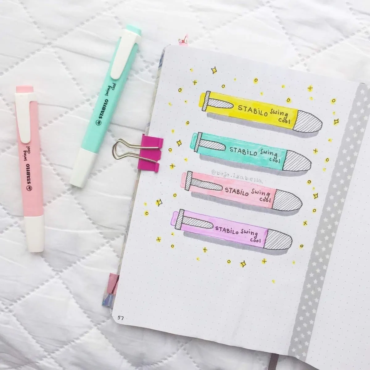 Stabilo Swing Cool Pastel Highlighters, 4/set, Assorted Colors