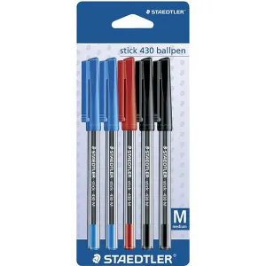 Staedtler Stick 430 Medium Blister of 5 Pcs