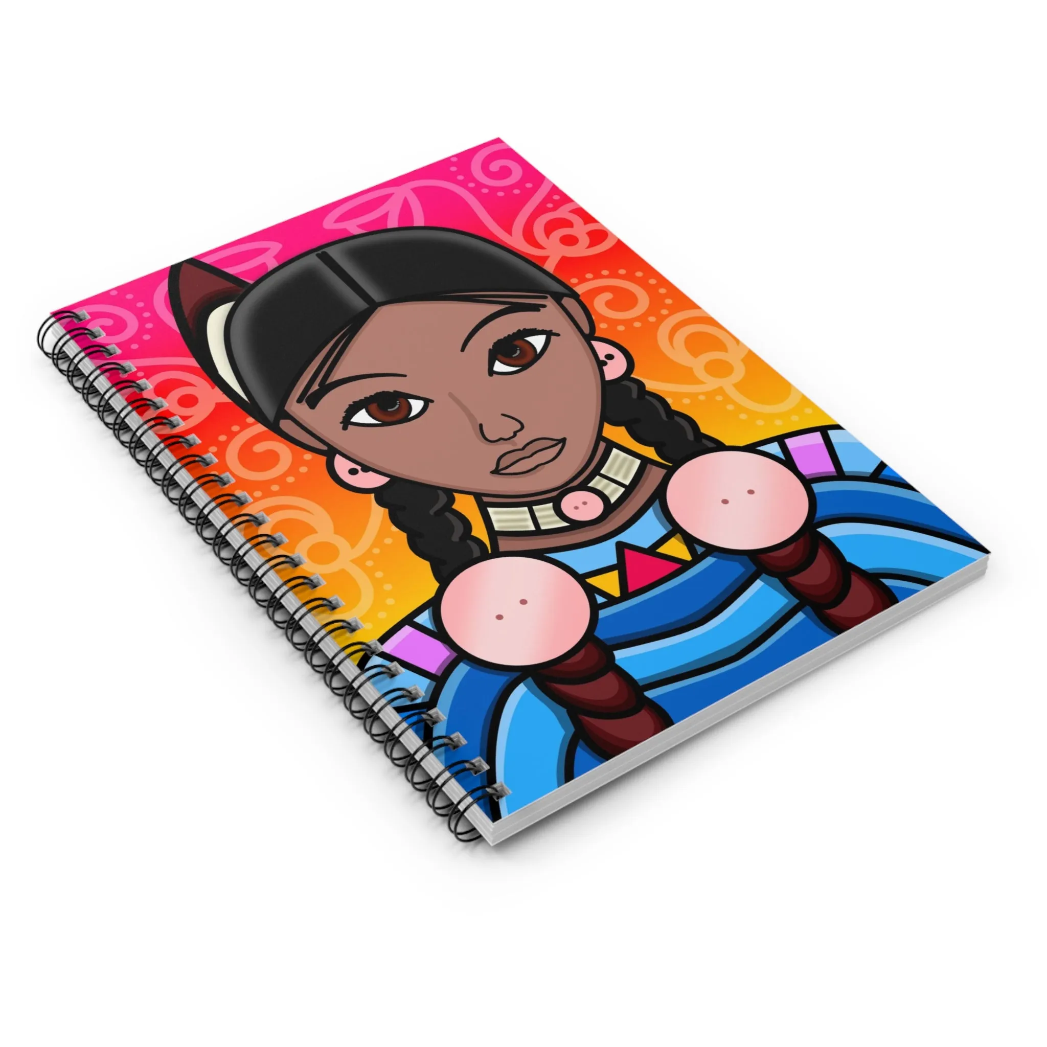 Sunrise Girl Spiral Notebook - Ruled Line
