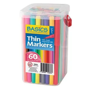 Thin Markers - Pack of 60