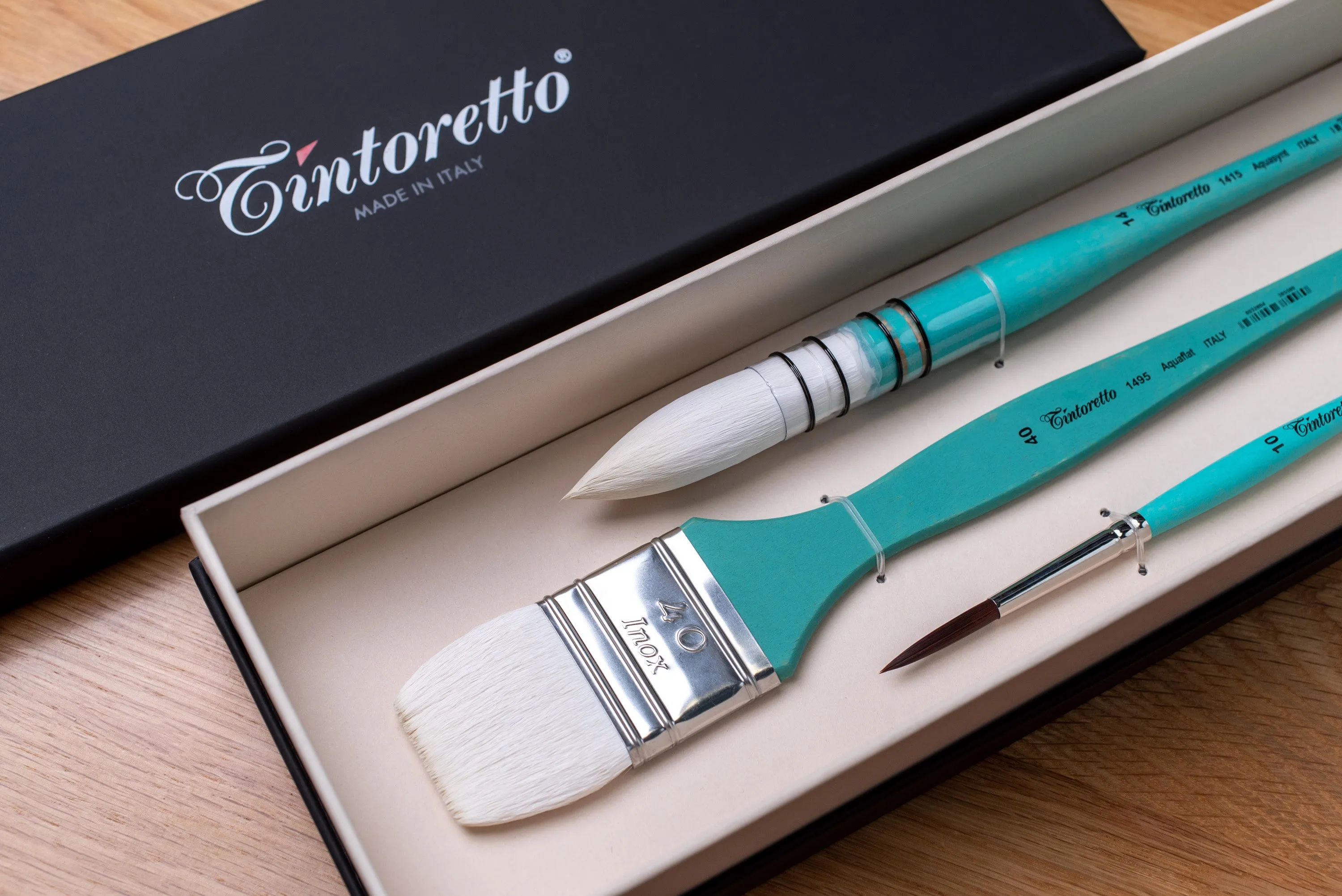 Tintoretto ⨉ Felice Feltracco Aquamarine Watercolor Brush Set