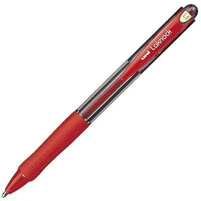Uni-Ball Sn100 Laknock Retractable Ballpoint Pen Broad 1.4Mm Red
