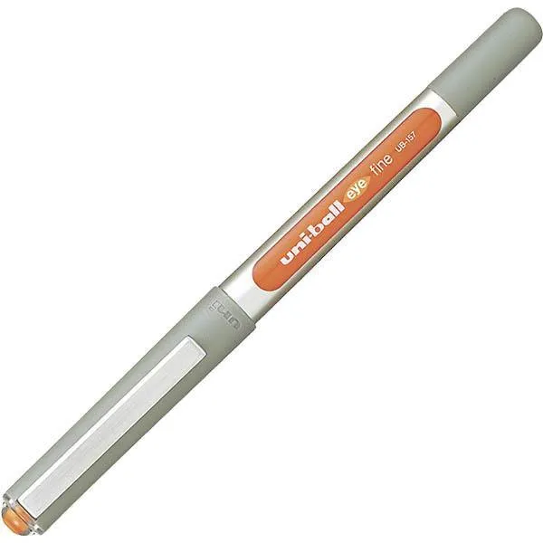 Uni-Ball Ub157 Eye Liquid Ink Pen Rollerball Fine 0.7Mm Orange Box 12