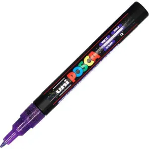 Uni Pc-3M Posca Poster Marker Fine Bullet Tip 1.3Mm Glitter Violet