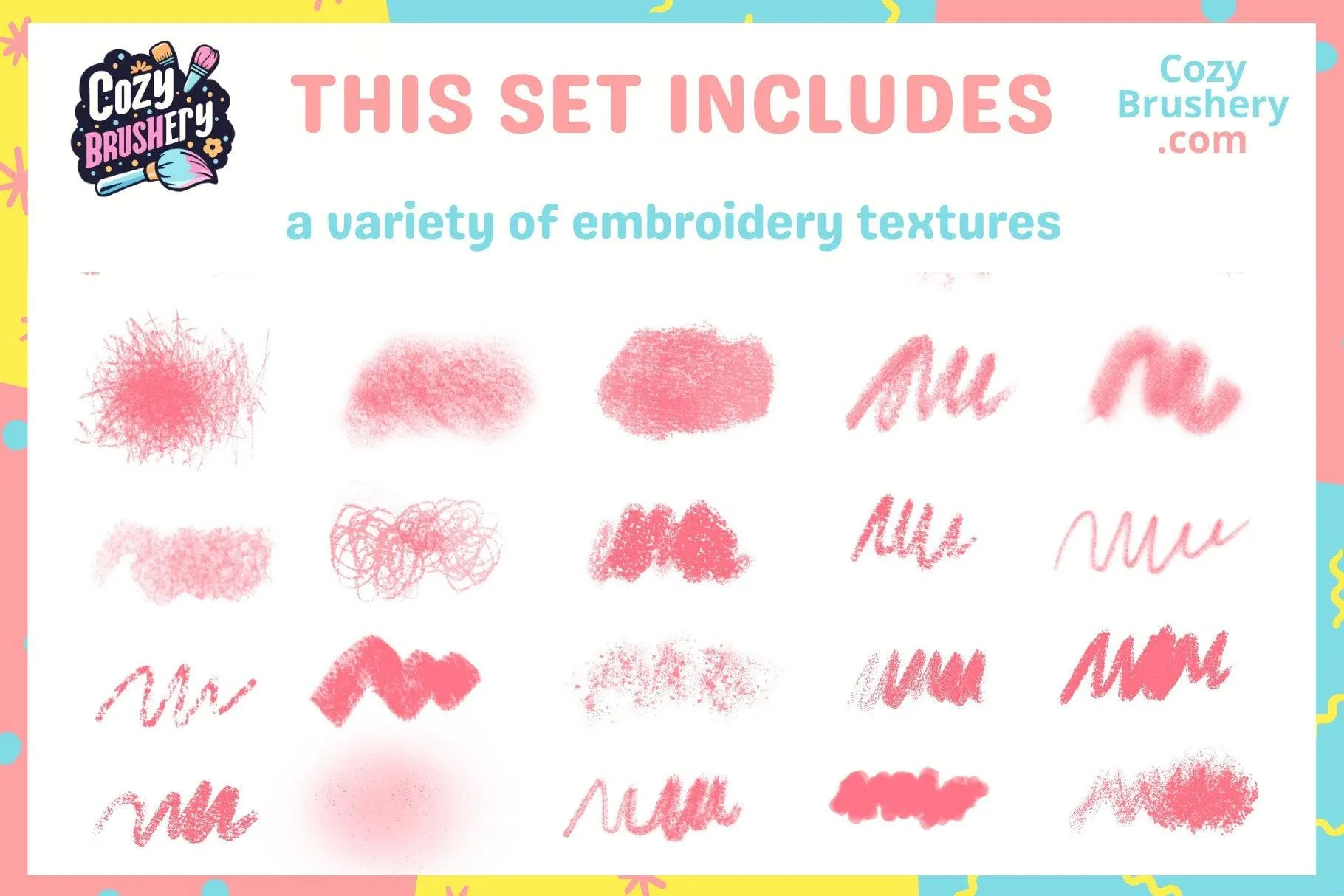 Versatile Crayon Brush Set - 55 Procreate Crayon Textures for All Art Styles, Oil Pastels, Chalky, Wax