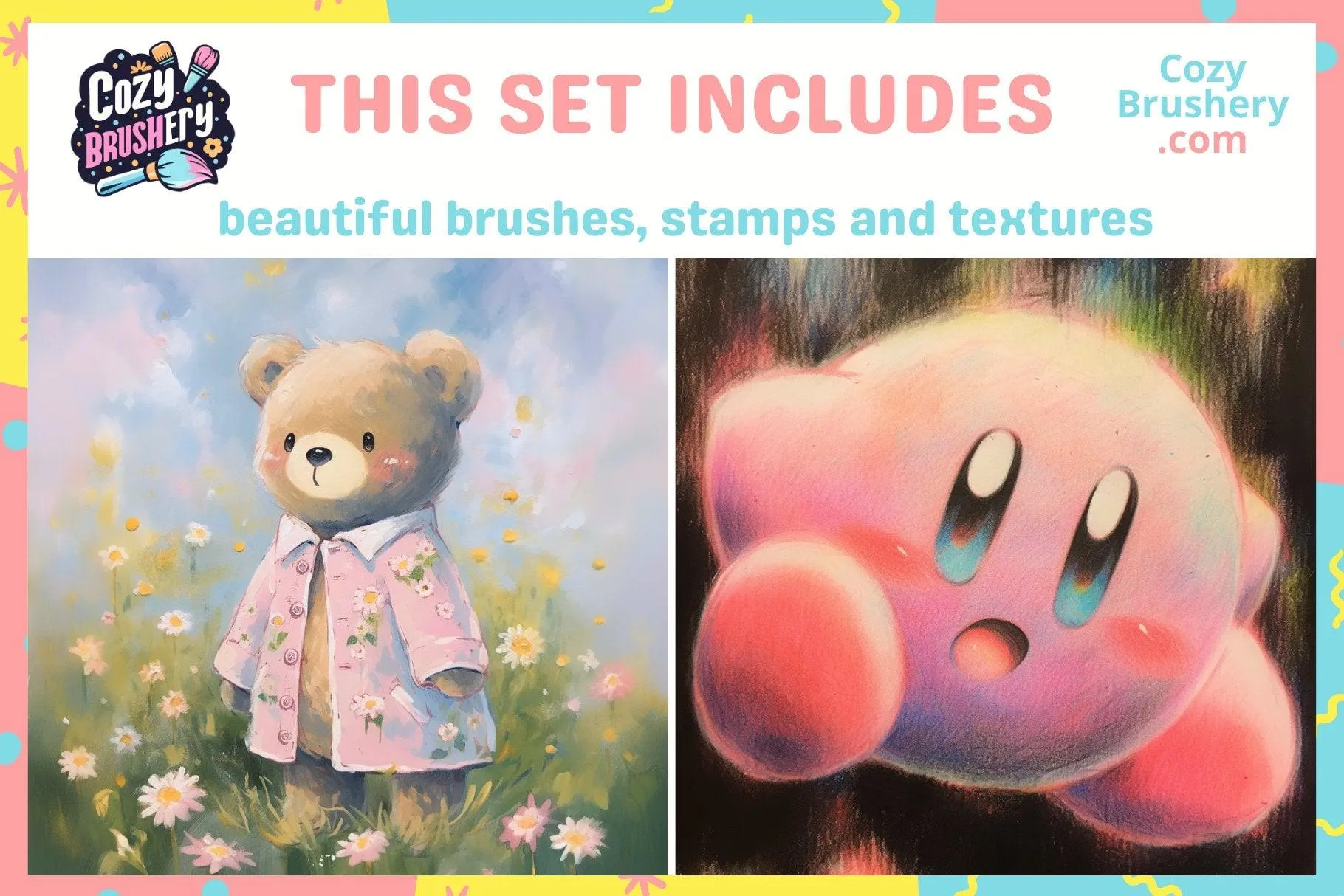 Versatile Crayon Brush Set - 55 Procreate Crayon Textures for All Art Styles, Oil Pastels, Chalky, Wax
