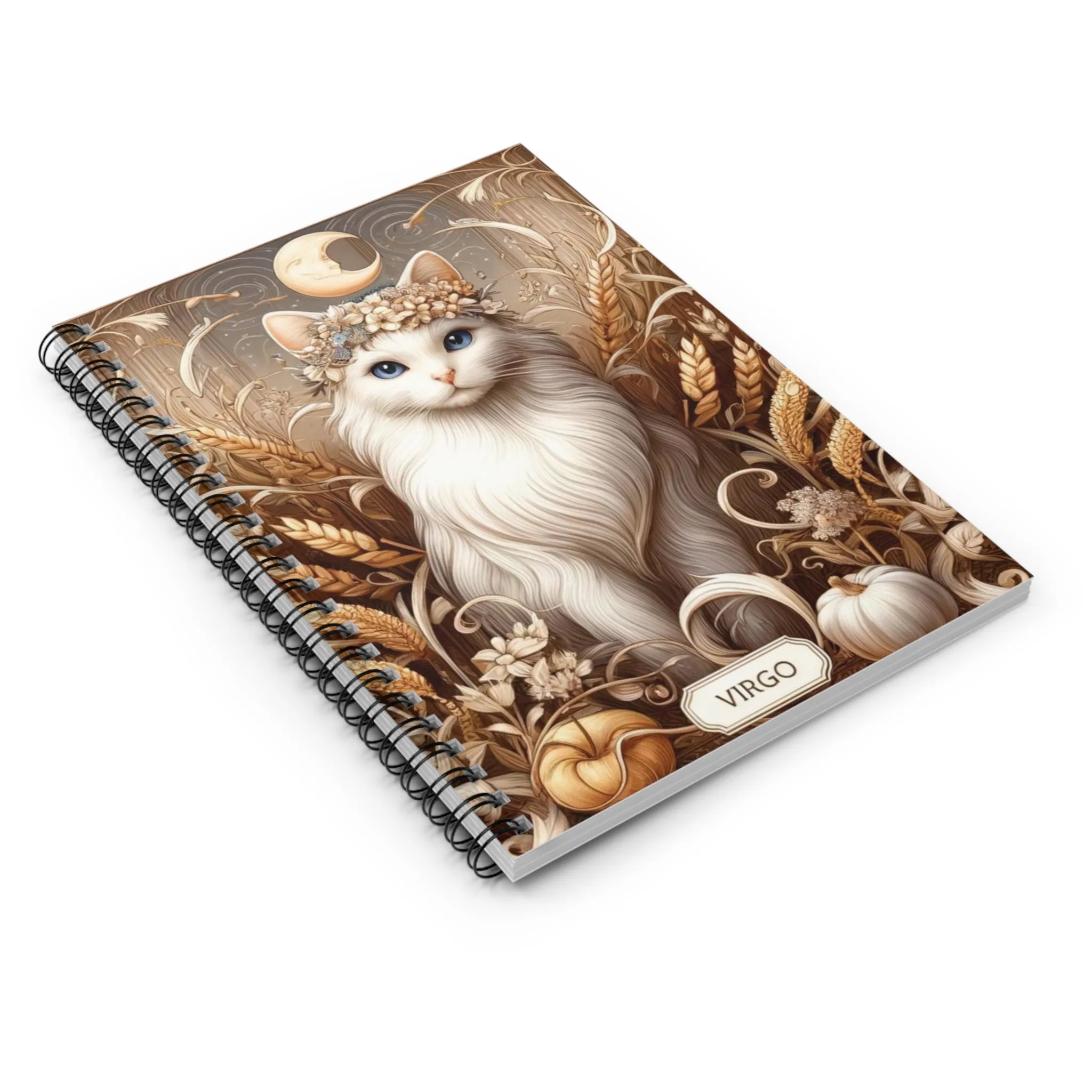 Virgo - Cat Lover - Spiral Notebook - Ruled Line