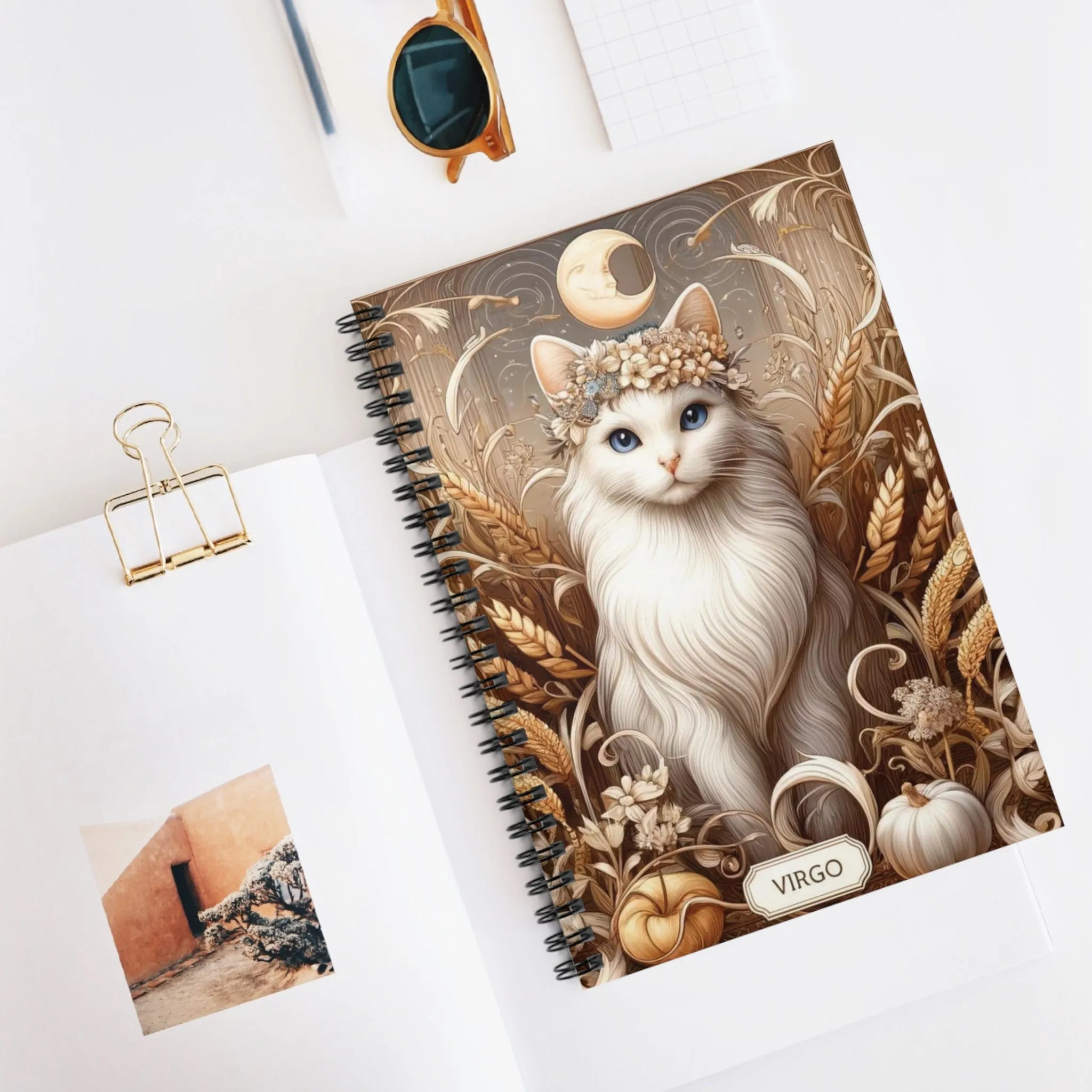 Virgo - Cat Lover - Spiral Notebook - Ruled Line