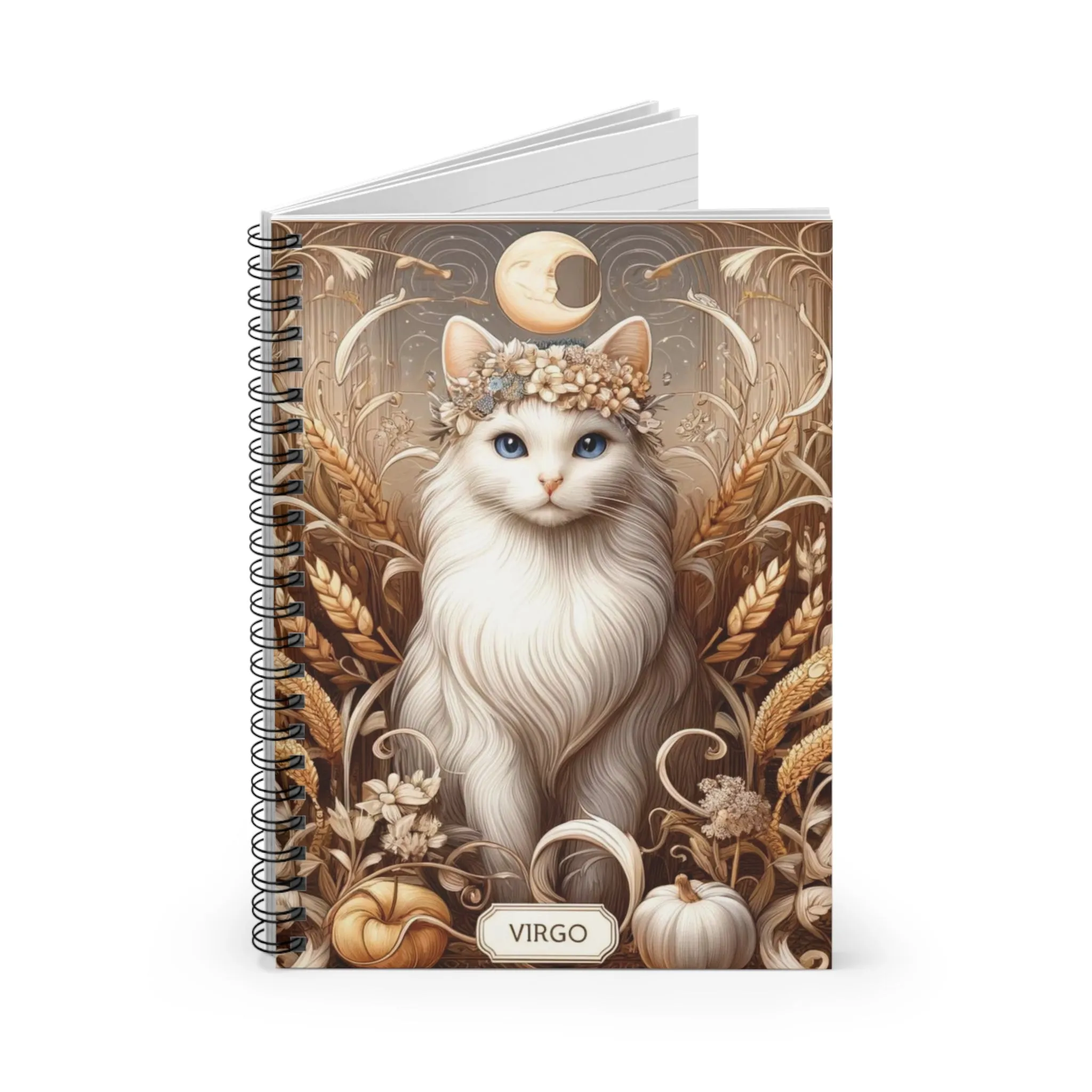 Virgo - Cat Lover - Spiral Notebook - Ruled Line