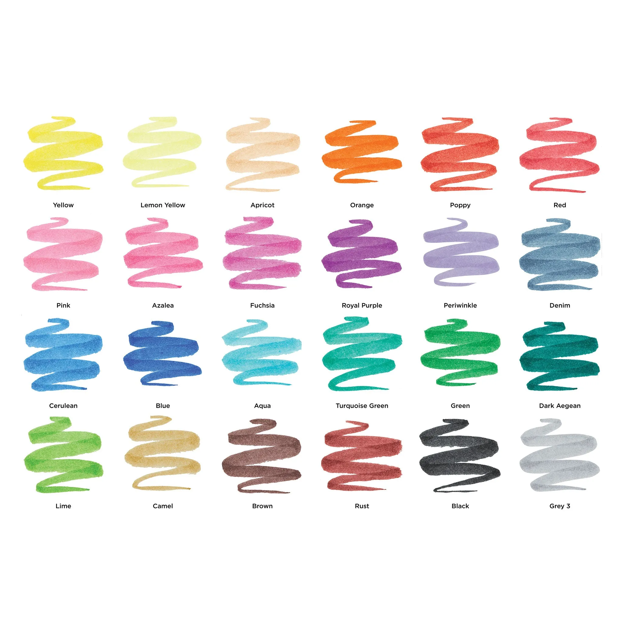 Watercolor Brush Pens - Set of 24
