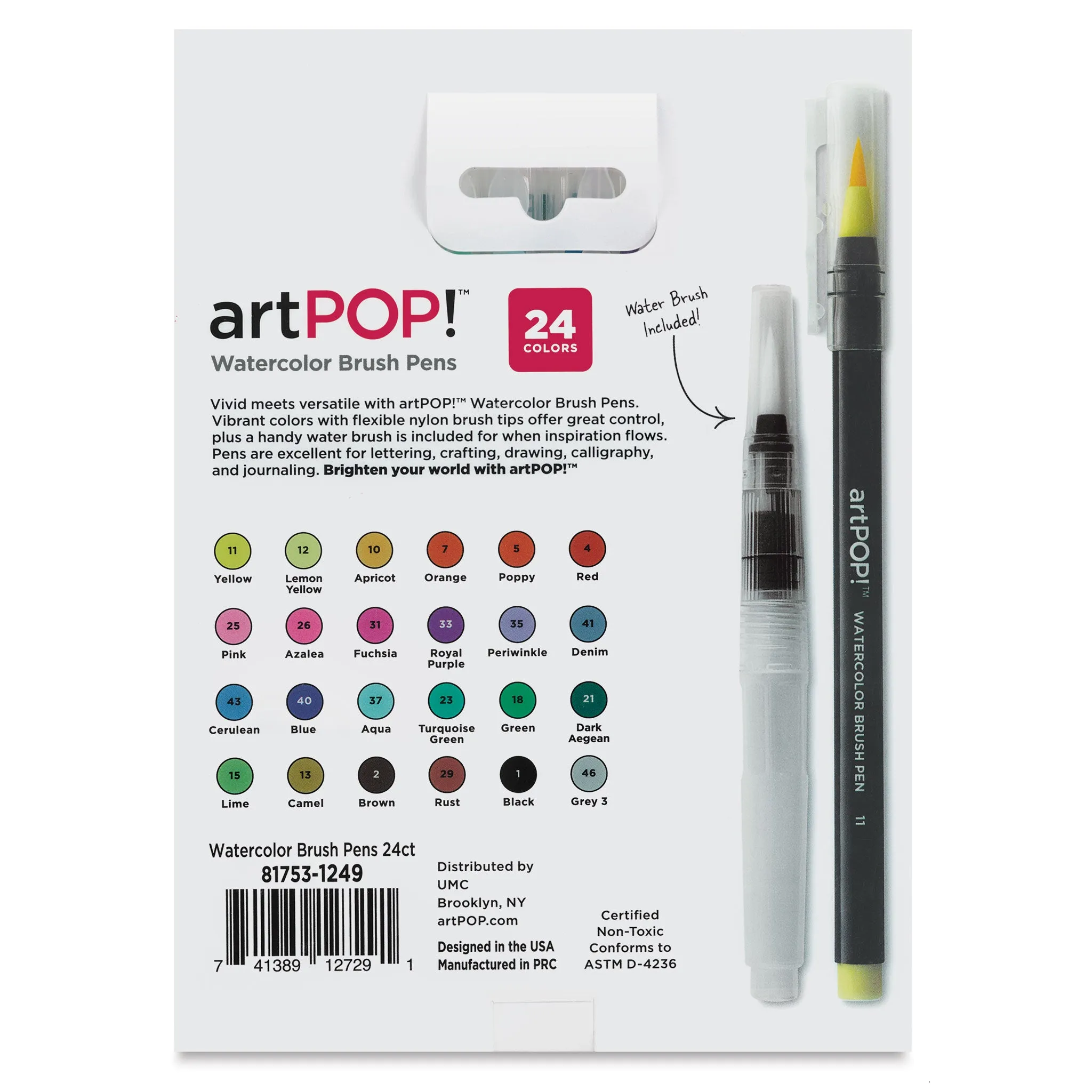 Watercolor Brush Pens - Set of 24