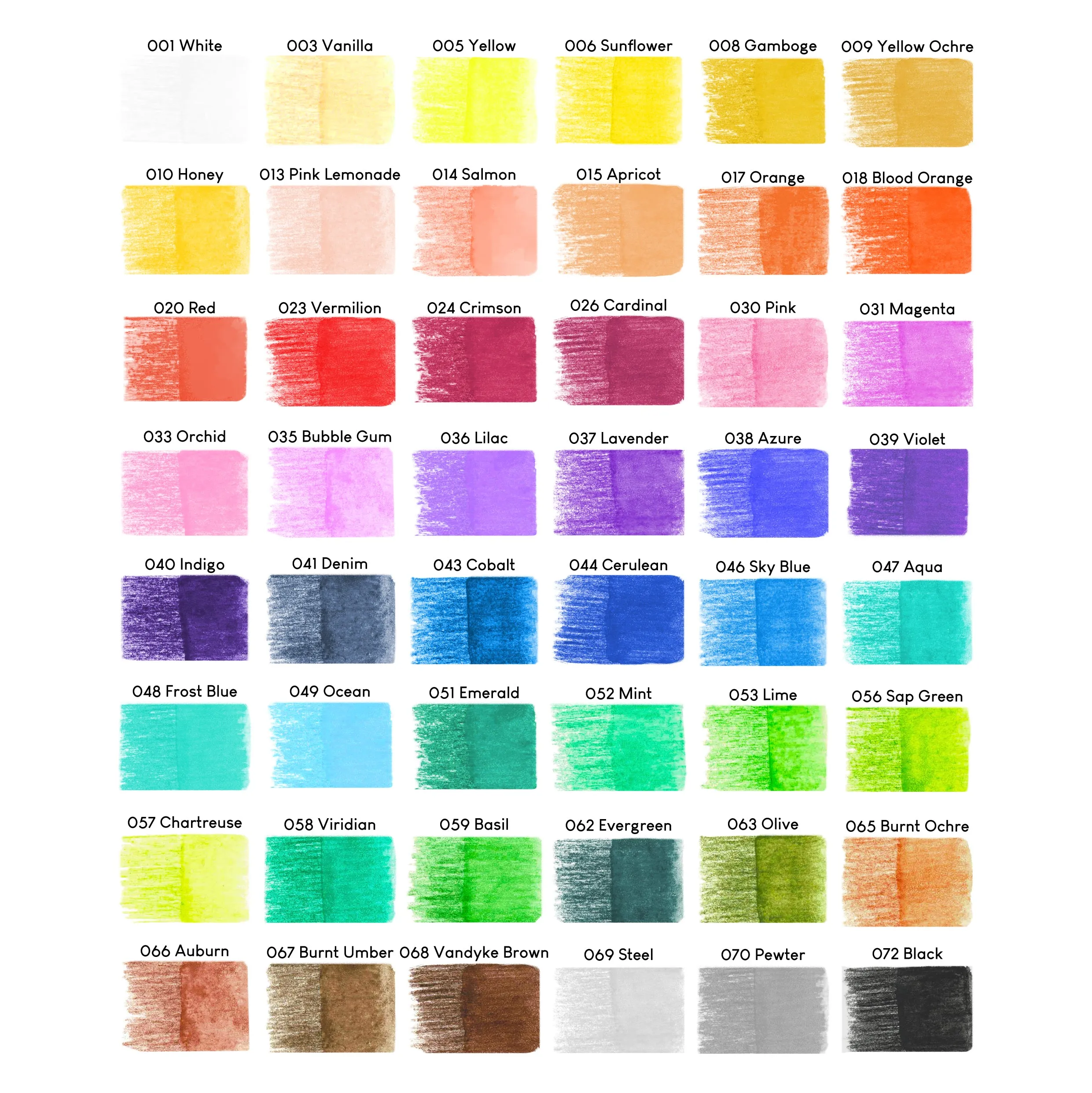 Watercolour Pencils - Set of 48