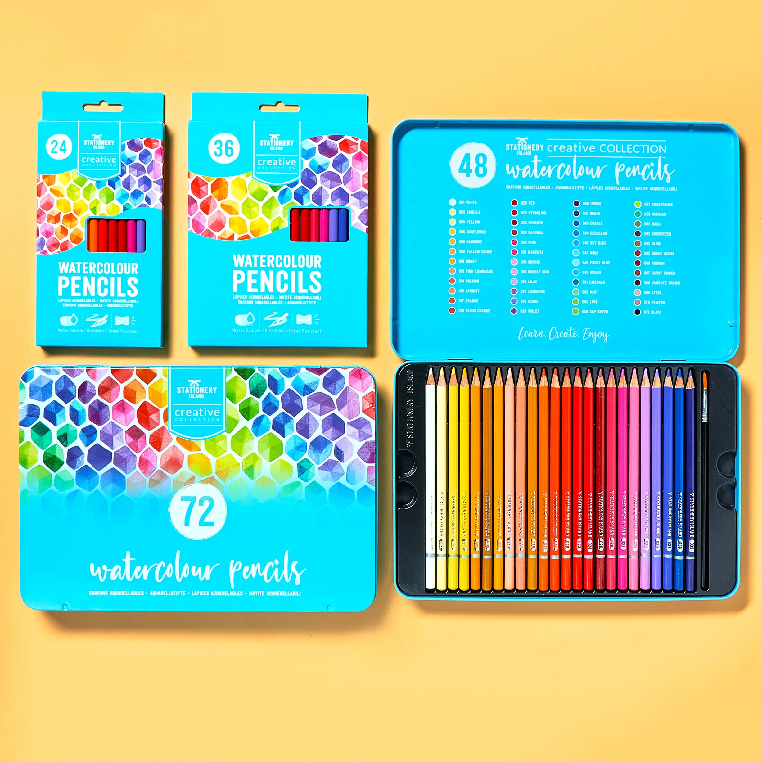 Watercolour Pencils - Set of 72