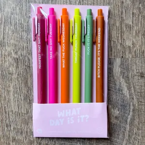 What Day Is It Jotter Pens Set of 6