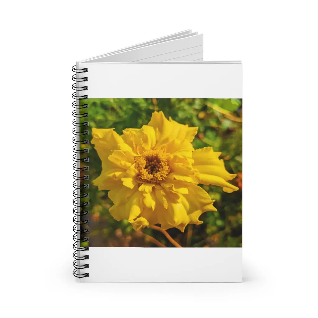 Yellow Flower Spiral Notebook - Ruled Line