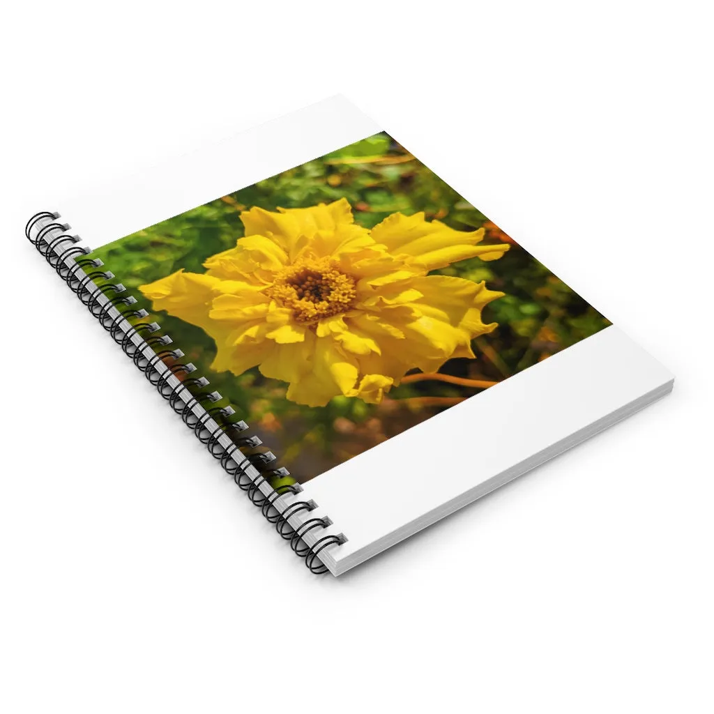Yellow Flower Spiral Notebook - Ruled Line