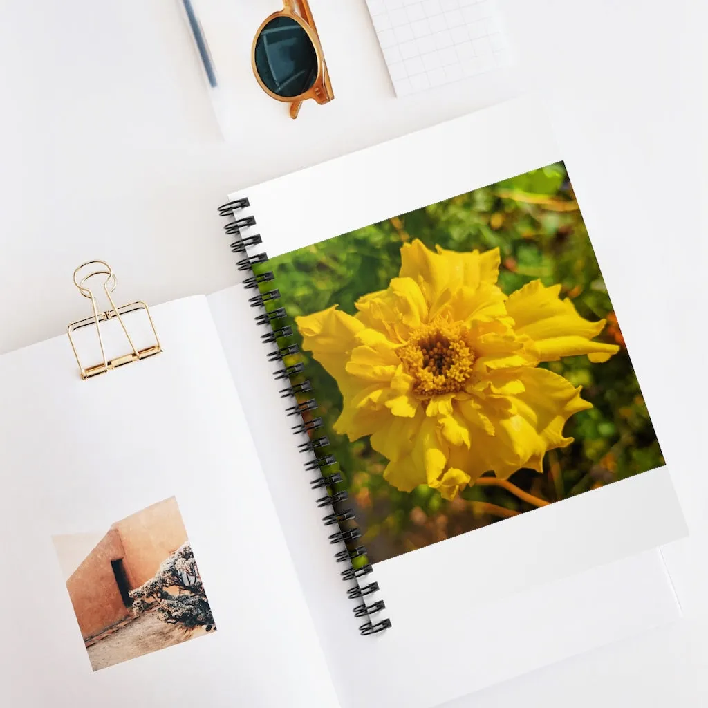 Yellow Flower Spiral Notebook - Ruled Line