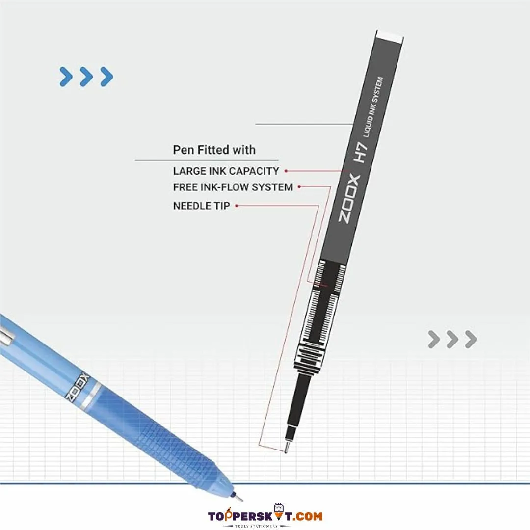 Zoox H7 Liquid Ink Pen - Blue (Pack of 1)